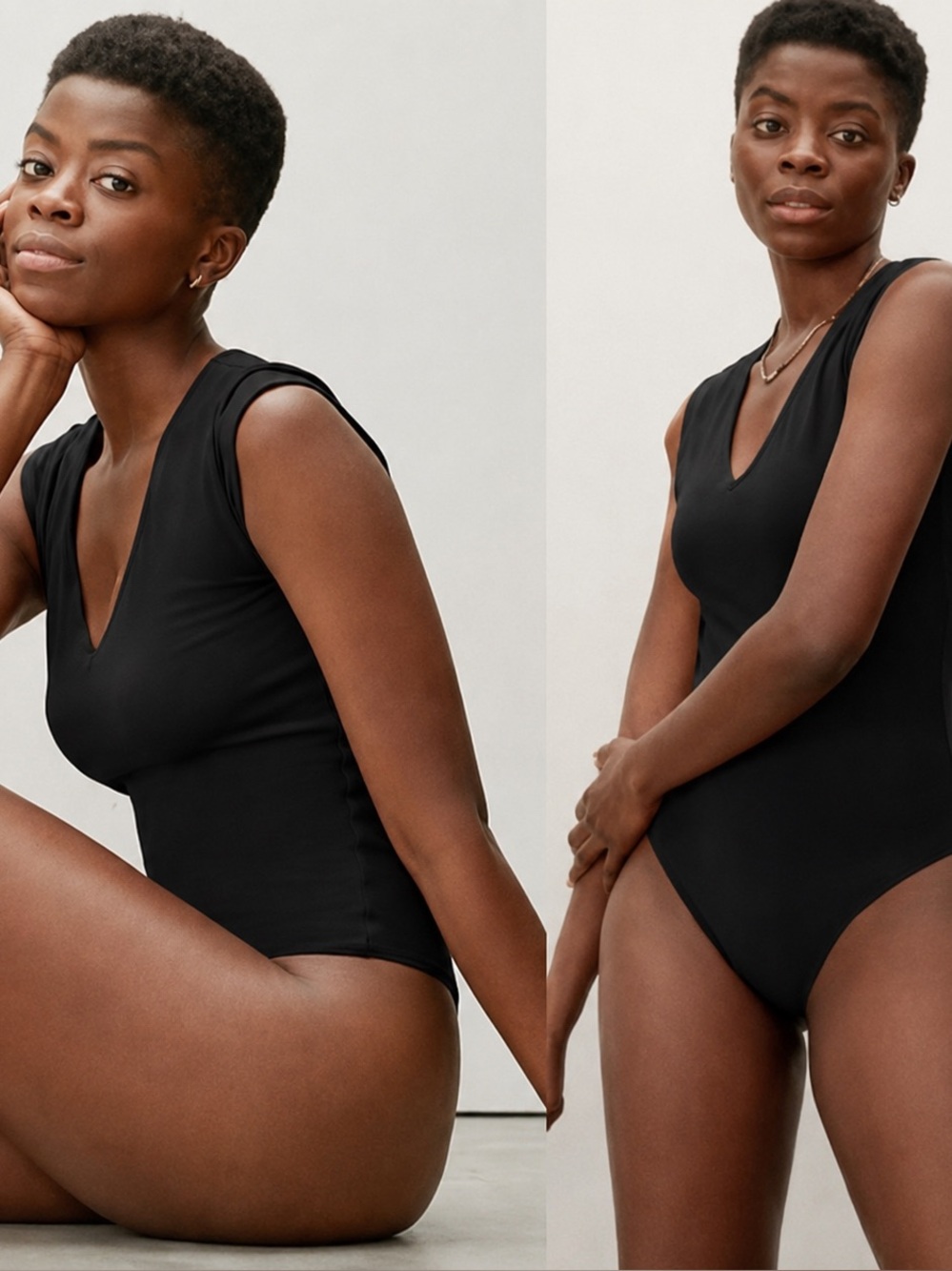 Everlane Supima Cotton Bodysuit – Size Large – Black